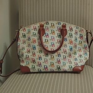 Dooney and Bourke White Multi Coloured Leather Bag